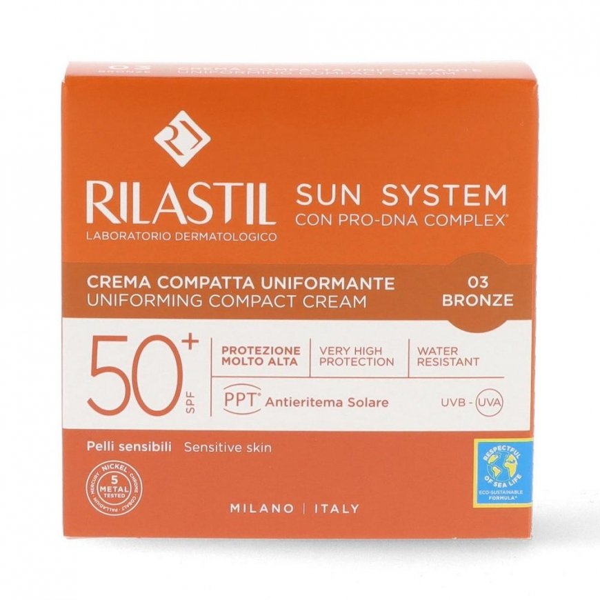 Rilastil Sun System Uniform Compact Cream Spf50+ Shade 03 Bronze 10g – 5