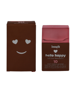 Benefit Benefit, Hello Happy Soft Blur, matinis paviršius, skystas pagrindas, 10, giliai šiltas, SPF 15, 30 ml moterims