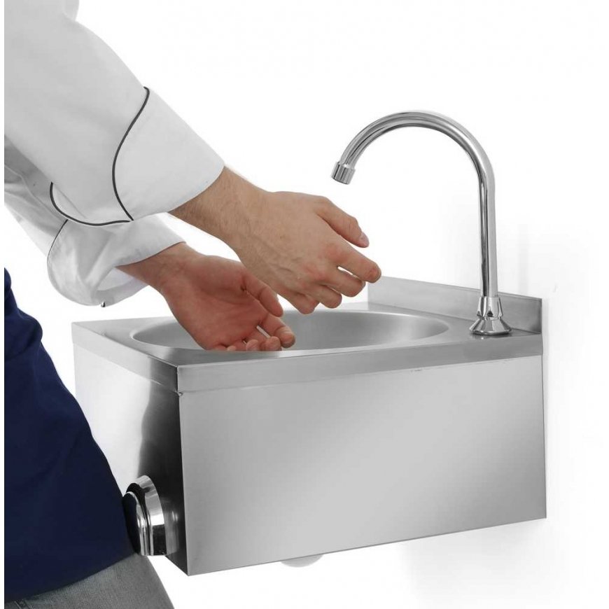 Wall-mounted stainless steel contactless kitchen sink Hendi 810316 – 2