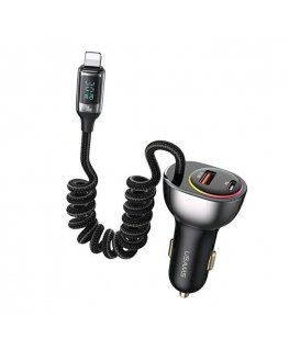 USAMS Ład. sam. C37 1xUSB+1xUSB-C 60W + kabel Ligtning 30W PD+QC