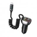 USAMS Ład. sam. C37 1xUSB+1xUSB-C 60W + kabel Ligtning 30W PD+QC
