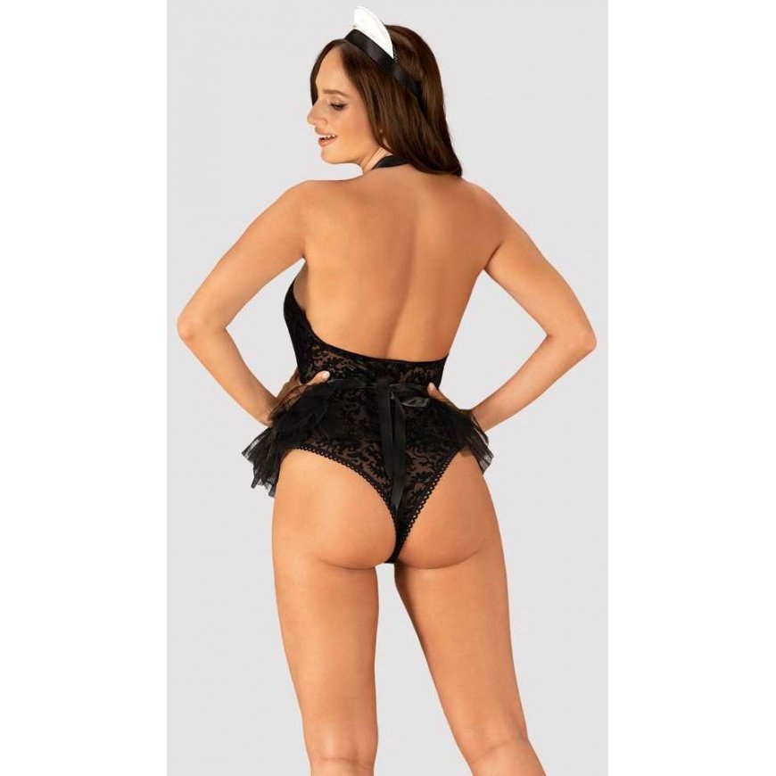 Nėriniuotas bodis Obsessive Frilles Juoda – 5