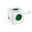 Allocacoc 2402GN/FREUPC power extension 1.5 m 4 AC outlet(s) Indoor Green, White