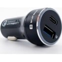 Swissten Metāla Auto Lādētājs ar Power Delivery USB-C + Quick Ch Swissten Metāla Auto Lādētājs ar Power Delivery USB-C + Quick Ch