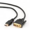 Gembird 5m, HDMI/DVI, M/M DVI-D Black Gembird 5m, HDMI/DVI, M/M DVI-D Black