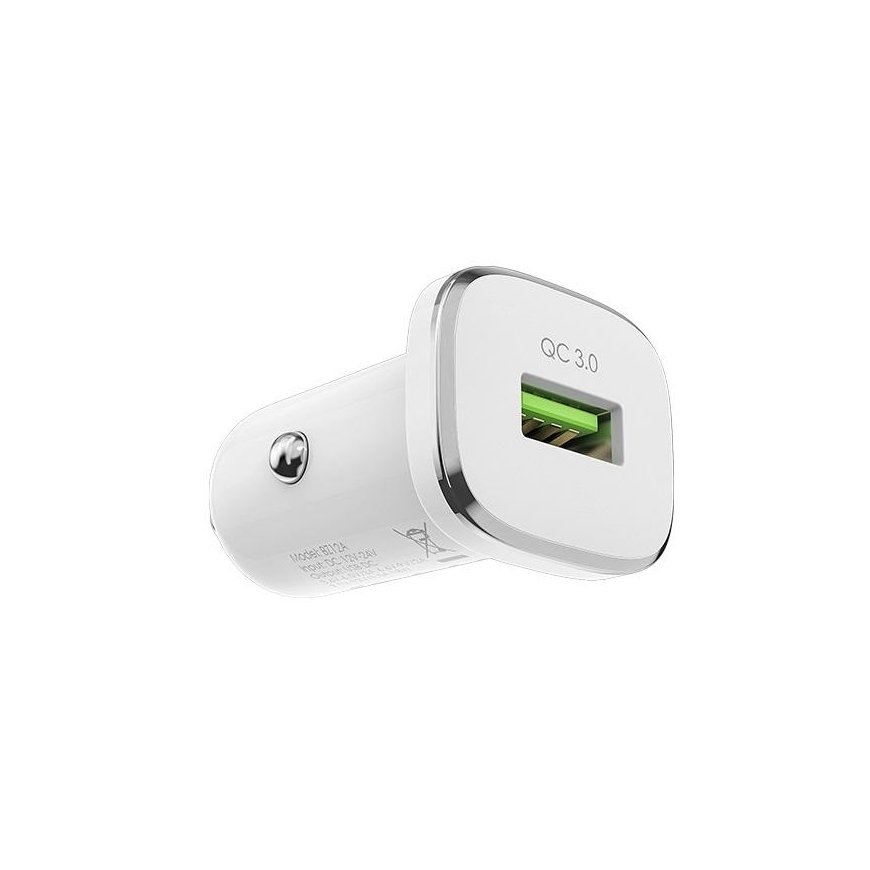 Borofone BZ12A car charger USB | 3A | Quick Charge 3.0 white