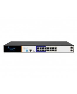 Extralink EX.3807 verkkokytkin Hallittu L2 Gigabit Ethernet (10/100/1000) Power over Ethernet -tuki 1U Musta, Harmaa