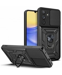 Mobiili tagakaas Tech-Protect Galaxy A15 4G/5G Camshield Pro, must