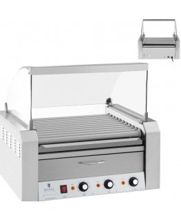 Roller roll grill with lid and heating drawer for buns 20 HotDog sausages 2600W 230V Royal Catering