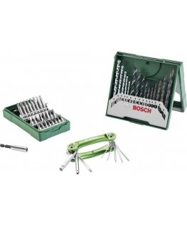 Grąžtas Bosch 15dalių ir 25dalių kompl. su HEX komlpektu