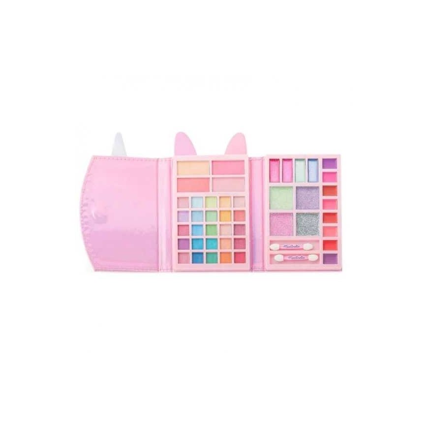 Aquarius MARTINELIA Little Unicorn Cosmetic Set Travel Wallet, 25 eyeshadows, 4 blushes, 8 shimmer creams, 8 lip glosses, 2 appl