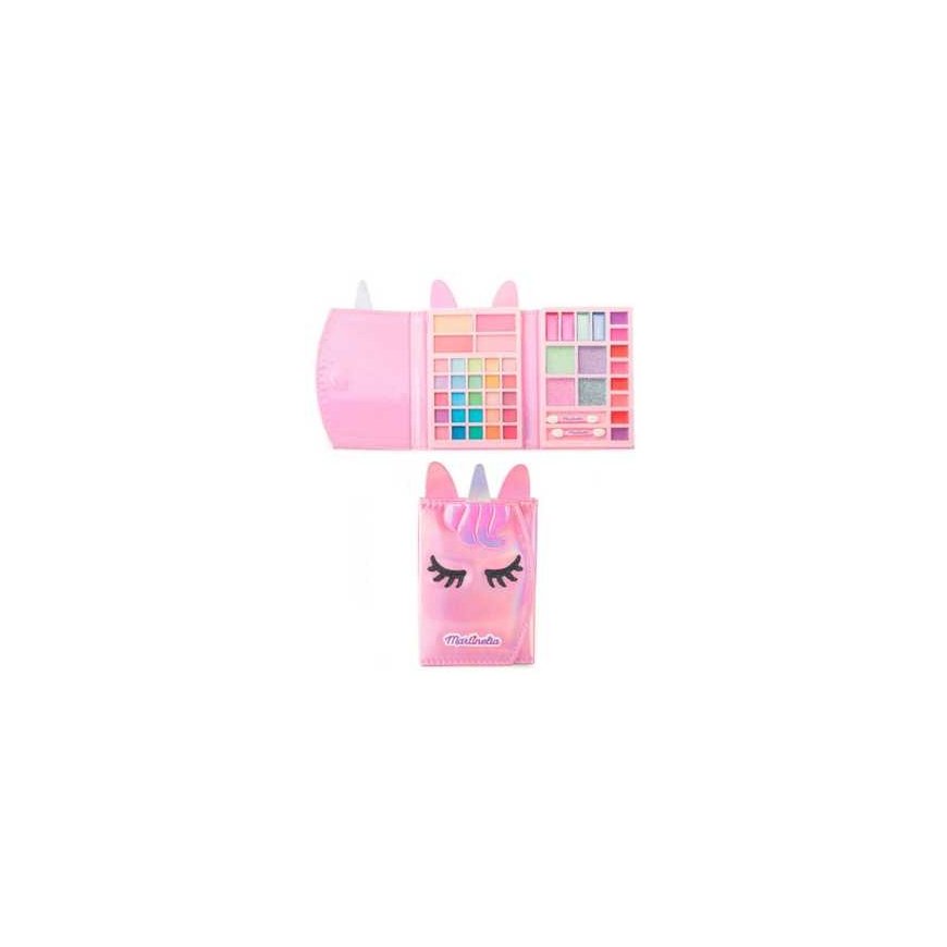 Aquarius MARTINELIA Little Unicorn kosmetikos rinkinys Travel Wallet, 25 akių šešėliai, 4 skaistalai, 8 blizgantys kremai, 8 lūp – 3