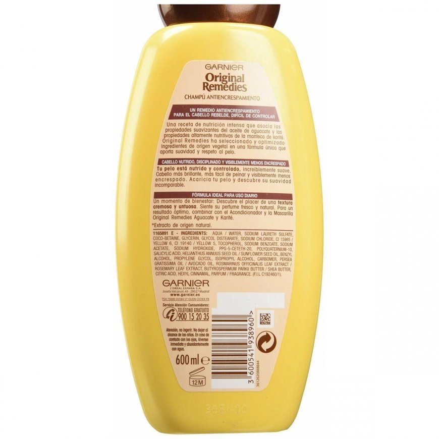 Garnier Original Remedies Avocado and Shea Shampoo 600ml – 3