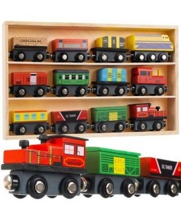 Kruzzel Wooden railway - 12 pcs. Kruzel 23522