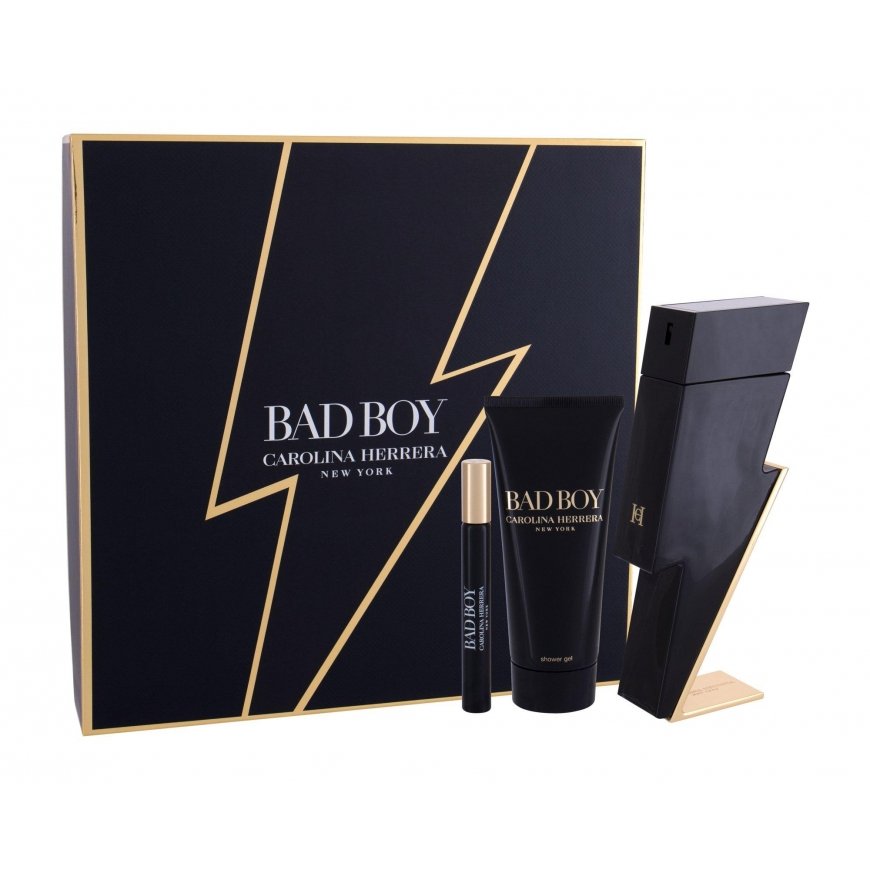 Carolina Herrera Bad Boy EDT rinkinys vyrams (EDT 100 ml + Dušo želė 100 ml + EDT 10 ml) – 3