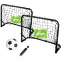 Set of 2 BRAMEK METALOWYCH Z SIATKĄ PIŁKA POMPKA 60X45X24CM ENERO