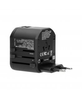 Orno Travel adapter for Go World US/UK/EURO/AUS sockets (USB 5V, 2.4A)