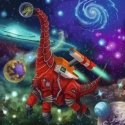 Ravensburger Dinosaur in space Pusle 49 tk Kosmos