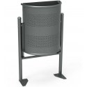 MEVA Pusapvalė, hanging city street trash can, gray, 30L MEVA Pusapvalė, hanging city street trash can, gray, 30L