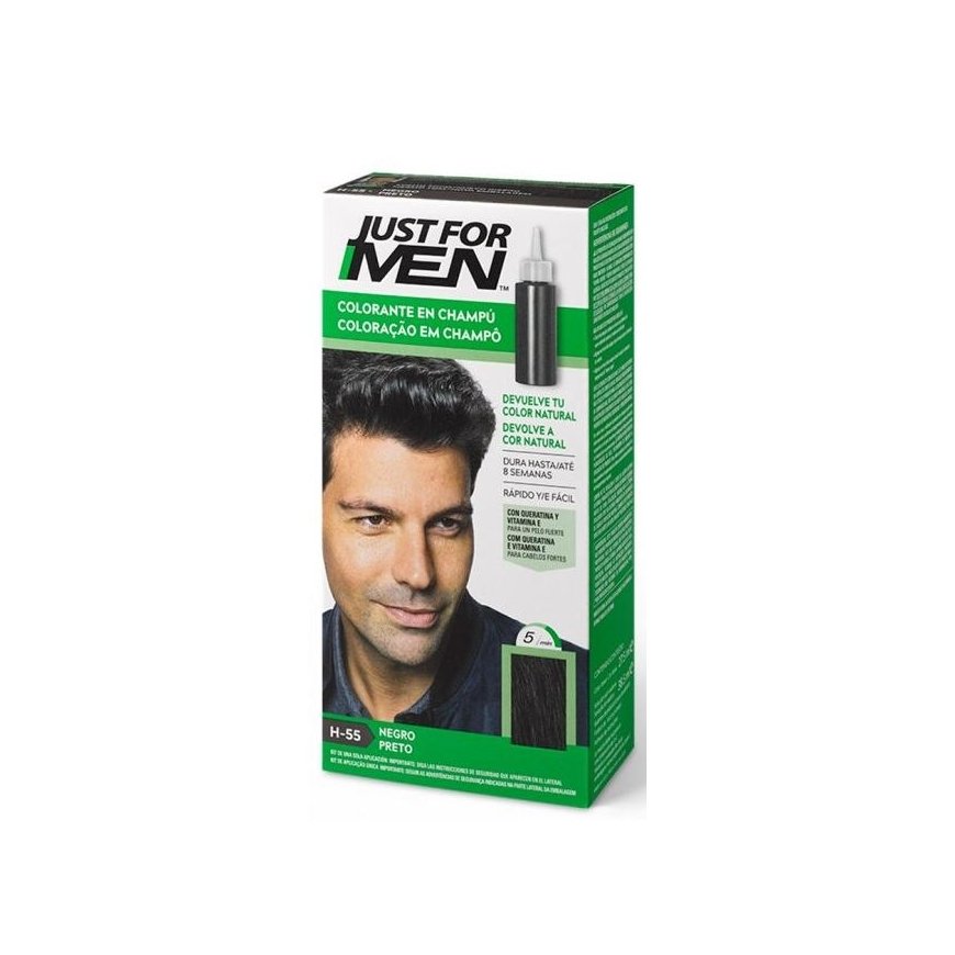 Just For Men Natural Juodas Šampūnas Colouring Šampūnas 30ml