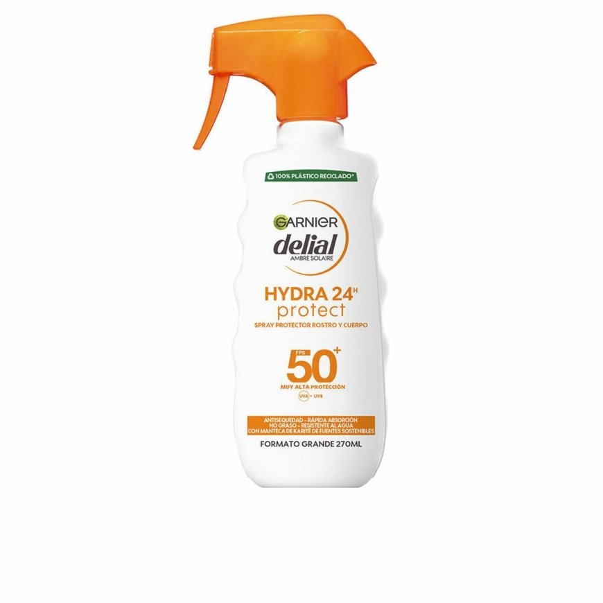 "Delial Hydra 24 Protect" apsauginis purškiklis nuo saulės veidui ir kūnui Spf50 270ml