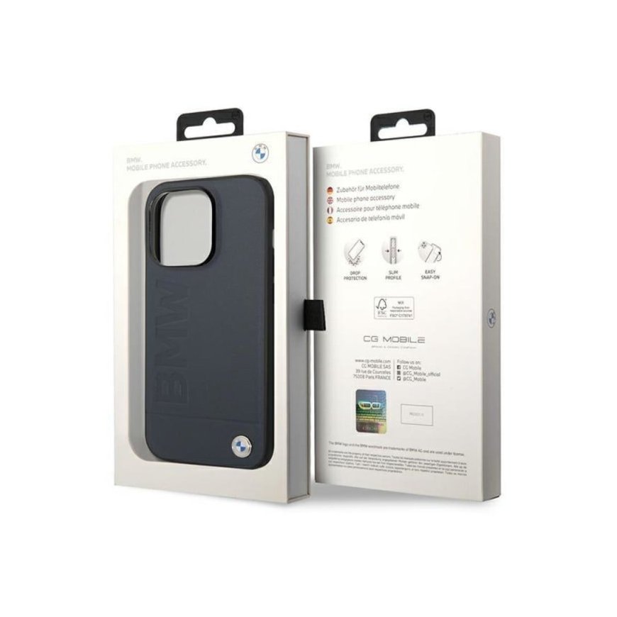 Etui BMW BMHMP14XSLLNA iPhone 14 Pro Max 6,7" granatowy|navy har – 2
