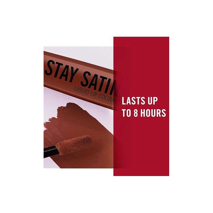 Rimmel London Stay Satin Skysti lūpų dažai. 5,5 ml, spalva - 740 Bodacious – 5