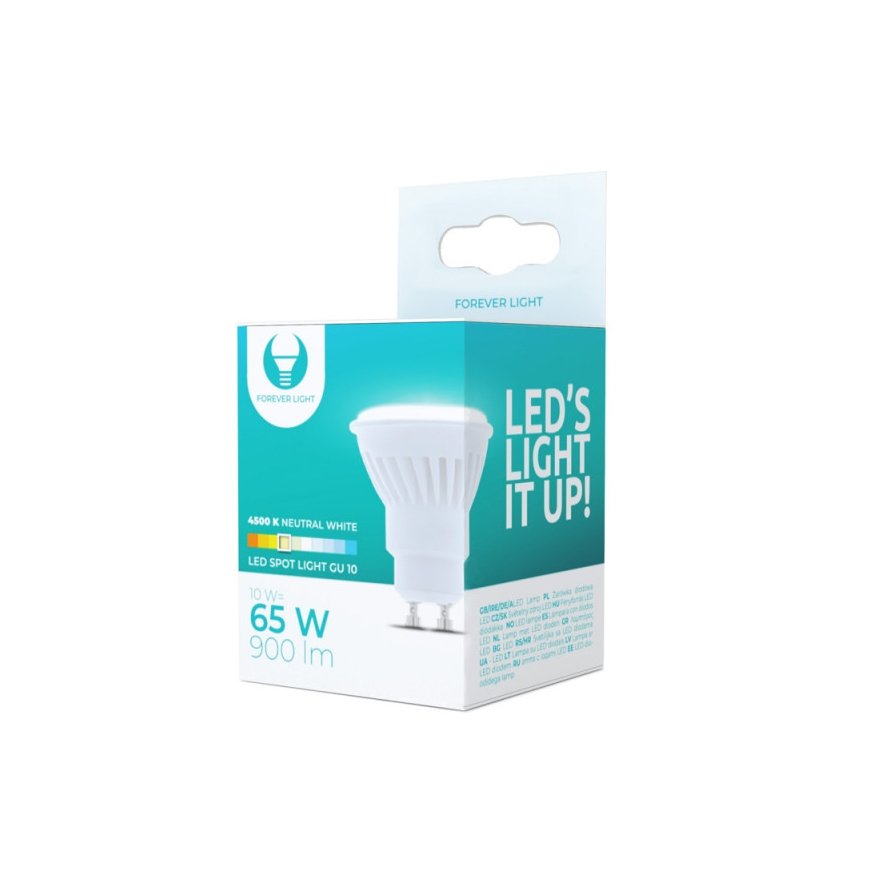 LED bulb GU10 10W 230V 4500K 900lm ceramic Forever Light – 2