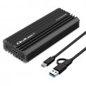 Enclosure for drive M.2 SATA, NVMe, USB C, 2TB Enclosure for drive M.2 SATA, NVMe, USB C, 2TB