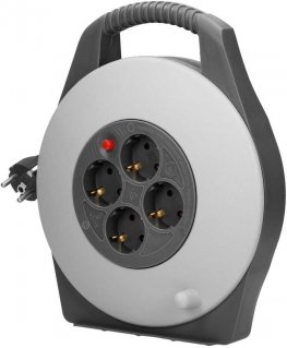 Orno Drum extension cable, 4 sockets 2P+E (schuko), PVC cable H05VV-F 3x1mm? , length 10 m