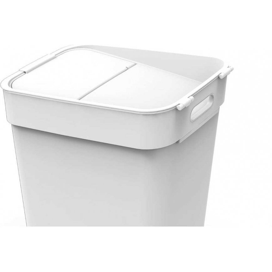 Curver / Keter CURVER KOSZ DO SEGREGACJI ŚMIECI 10L /WHITE/ JASNY GRAY