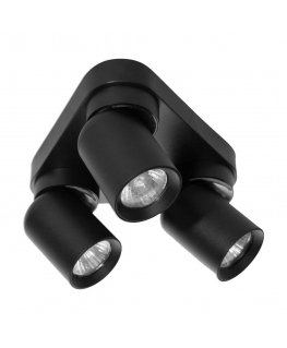 Hanging lamp Orno MALTA SP 3, wall and ceiling mounting, GU10 max. 3x12W, IP20, black, triangular base