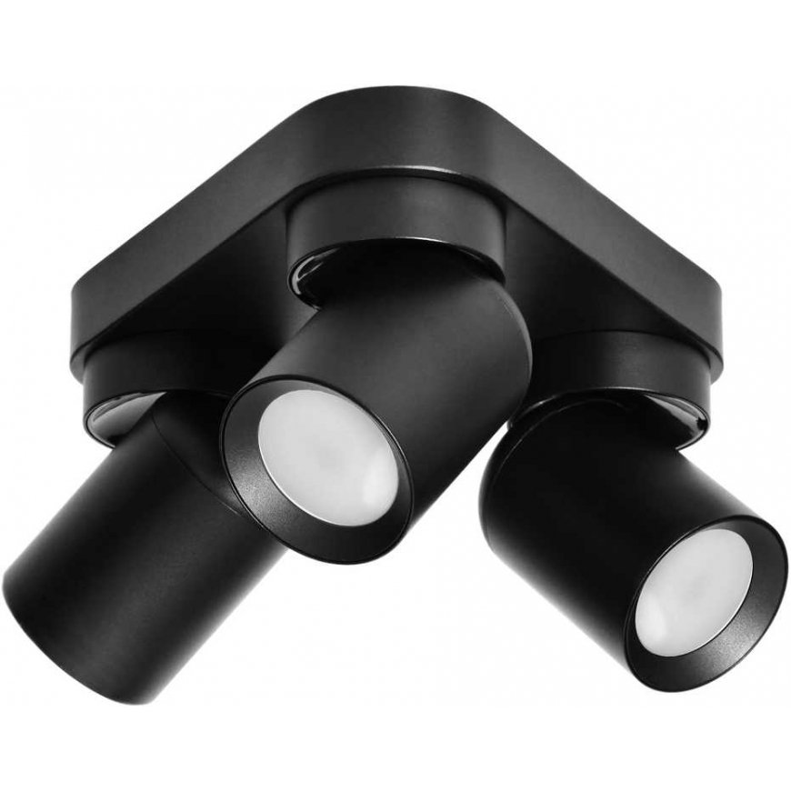 Pakabinamas šviestuvas Orno MALTA SP 3, sienų ir lubų tvirtinimas, GU10 maks. 3x12W, IP20, juodas, trikampis pagrindas – 2