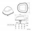 Hismart 5G NR MIMOx4 antenna, 698~960/1710~2690/2900~3800/4400~5000MHz, 4dBi, IP67