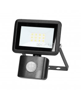 Orno FARO S LED prožektorius su PIR 10W, 800lm, IP44, 4000K, aliuminis + stiklas