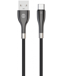 Forever Sleek cable USB - USB-C 1,0 m 3A black