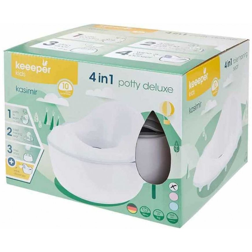 KEEEPER 4-in-1 multifunctional bedside pot, white, 18649 – 3