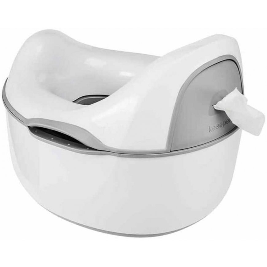 KEEEPER 4-in-1 multifunctional bedside pot, white, 18649 – 5