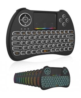 Fusion compact wireless keyboard with touchpad and colorful back