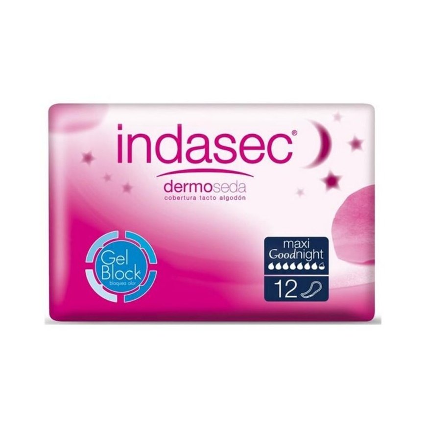 Indasec Dermoseda Good Night incontinence compress Maxi 12 pcs – 2