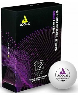 PIŁECZKI DO TENISA STOŁOWEGO JOOLA PRO 3 STAR 12SZT balta