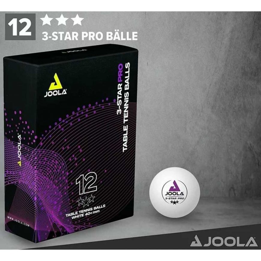 PIŁECZKI DO TENISA STOŁOWEGO JOOLA PRO 3 STAR 12SZT white – 5