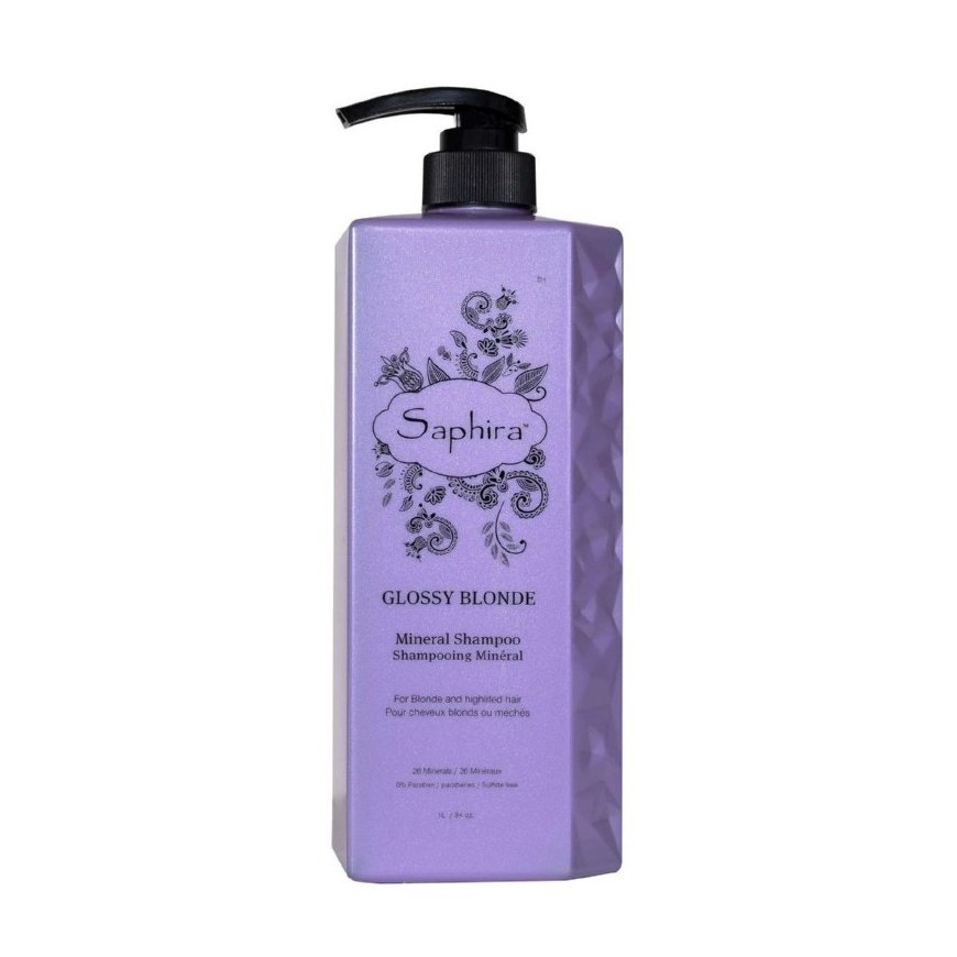 Saphira Šampūnas šviesiems plaukams Glossy Skirtas šviesiems plaukams, 1000 ml SAFGBS4