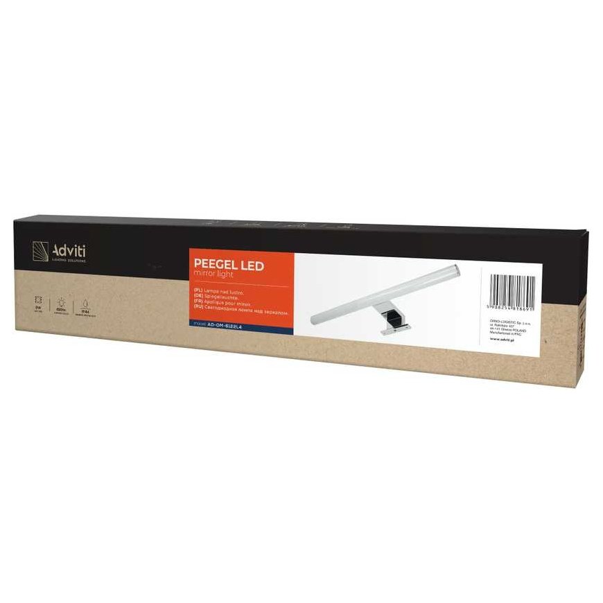Wall lamp Orno PEEGEL LED 9W, mirror lamp, 810lm, 4000K, length 60 cm, plastic+acrylic, silver – 2