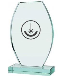 Detail Engraved glass trophy with case