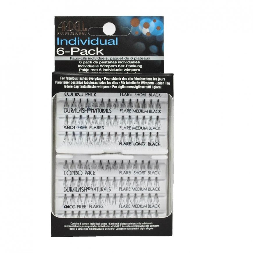 Ardell SET Individual Combo Pack rinkinys iš 56 juodų blakstienų grupių 6 pakuotės – 3