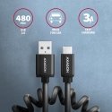 Axagon BUCM-AM10TB USB-kaapeli 0,6 m USB 2.0 USB C USB A Musta