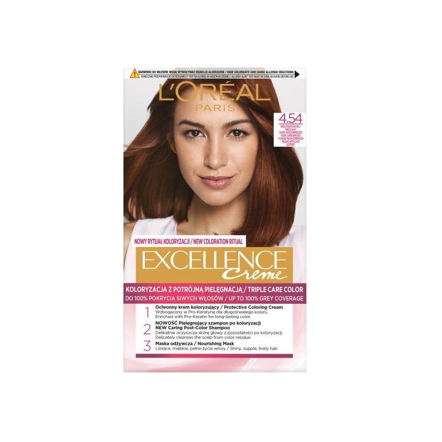 L`Oreal Long-lasting hair dye with triple