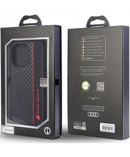 Audi Carbon Fiber Stripe iPhone 14 Pro 6.1" czarny|black hardcas