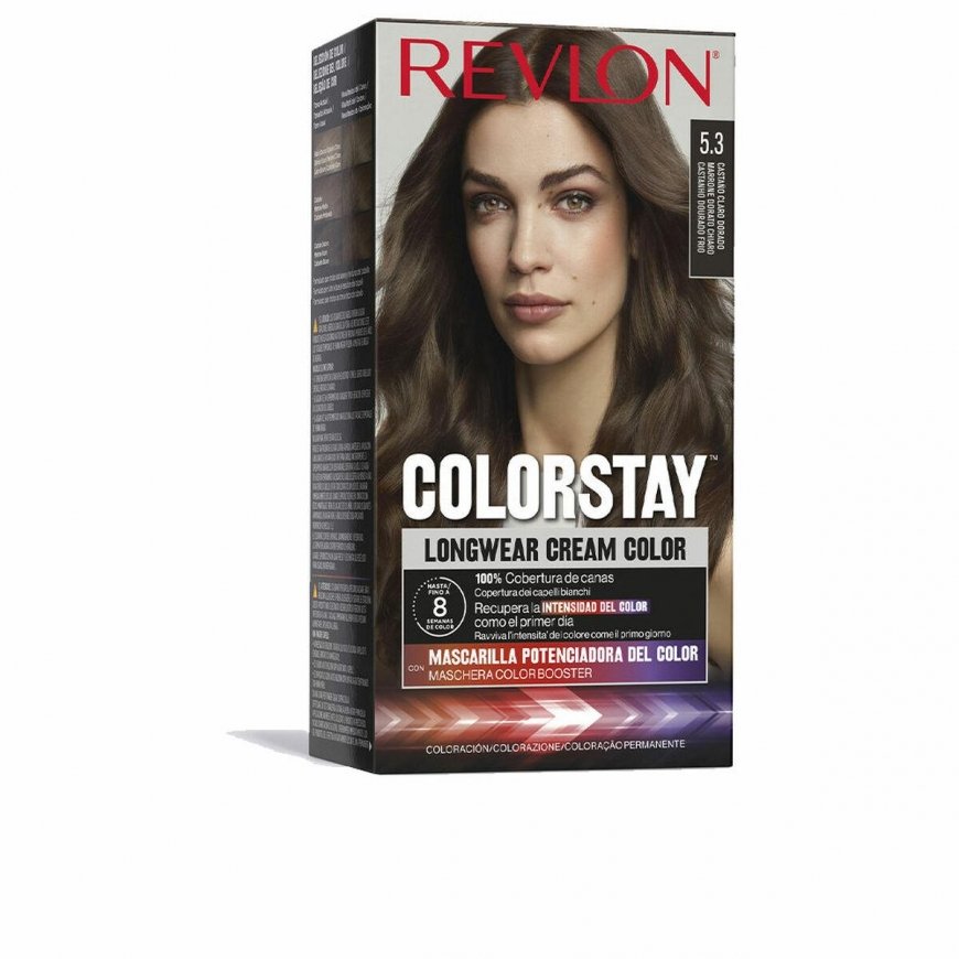 "Revlon Colorstay" ilgalaikiai kreminiai dažai 5,3-Light Golden Brown